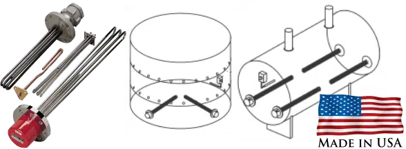 Flanged immersion heaters