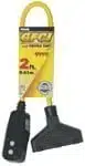 GF420802 - 2ft. 12/3 Triple Tap Adapter w/ GFCI Plug, by Prime Wire