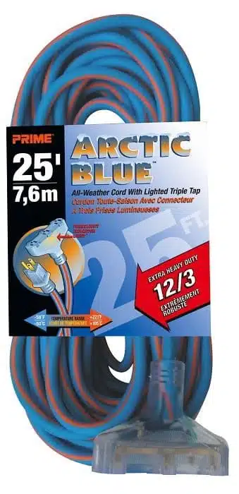 25ft. 12/3 SJEOW Blue/Orange Triple-Tap w/ Primelight® Indicator Light, by Prime Wire
