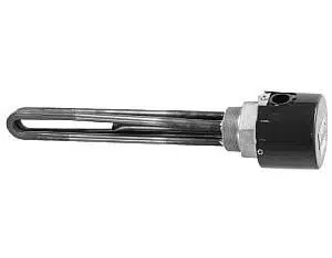 480V 3PH 12KW 2-1/2" NPT T304 stainless steel fitting 3 Incoloy elements 32" immersion length by Gordo - GS-3-0237-M4