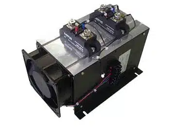 150 amp @ 480VAC 3PH (max) double pole solid state relay, 4-32VDC input with heat sink and fan by Novus - SSR-2P-150A-480V-NDP3