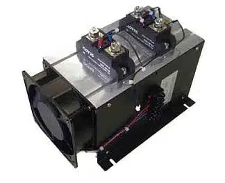 80 amp @ 480VAC 3PH (max) double pole solid state relay, 4-32VDC input with heat sink and fan by Novus - SSR-2P-80A-480V-NDP3