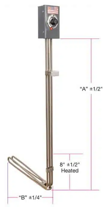 55 gallon metal drum immersion heater by Tempco - TAT30006